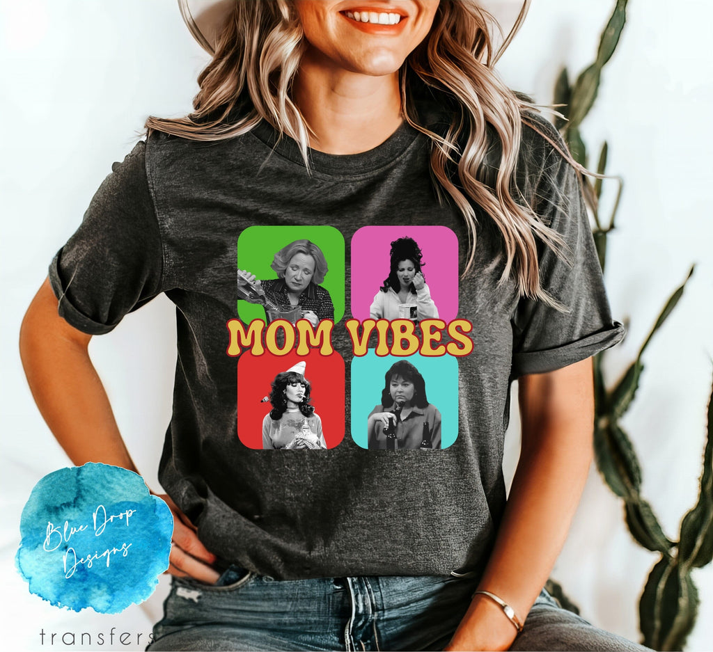 Tv Mom Vibes Full Colour Transfer Blue Drop Transfers 