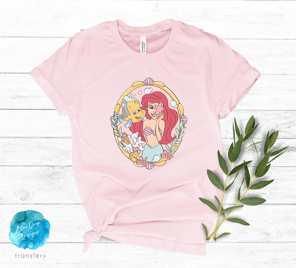 Red Hair Princess Starfish Full Colour Heat Transfer