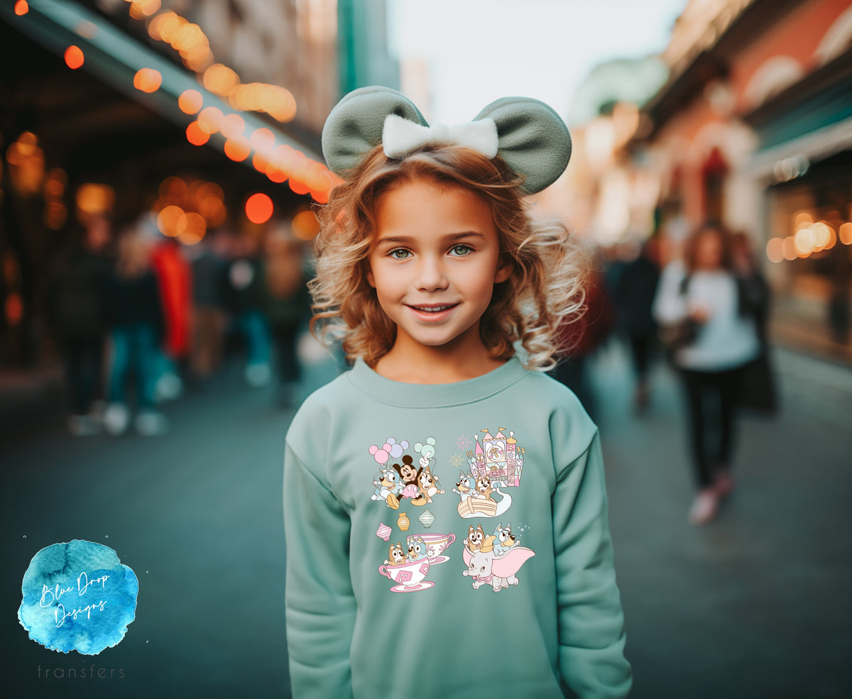 Blue Sister Mix Full Colour Heat Transfer