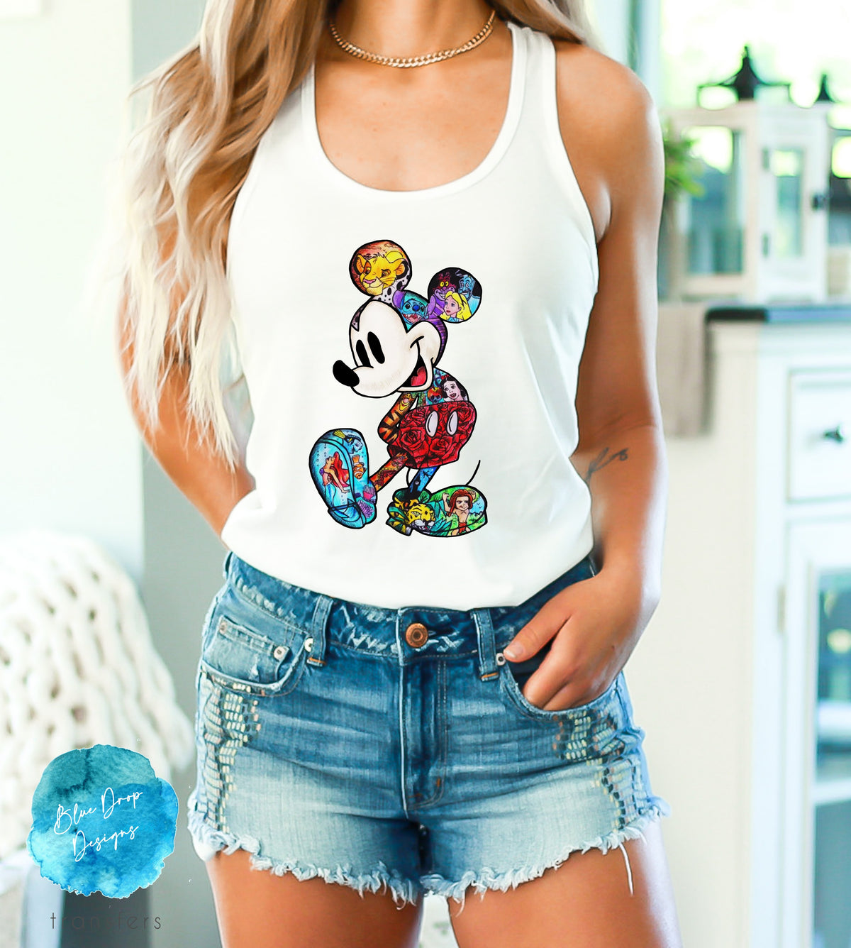 Colorful Mouse Full Color Heat Transfer