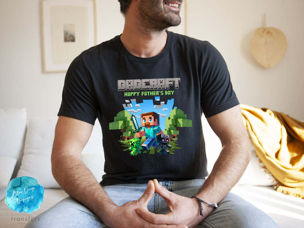 Minecraft Dadcraft Full Colour Heat Transfer
