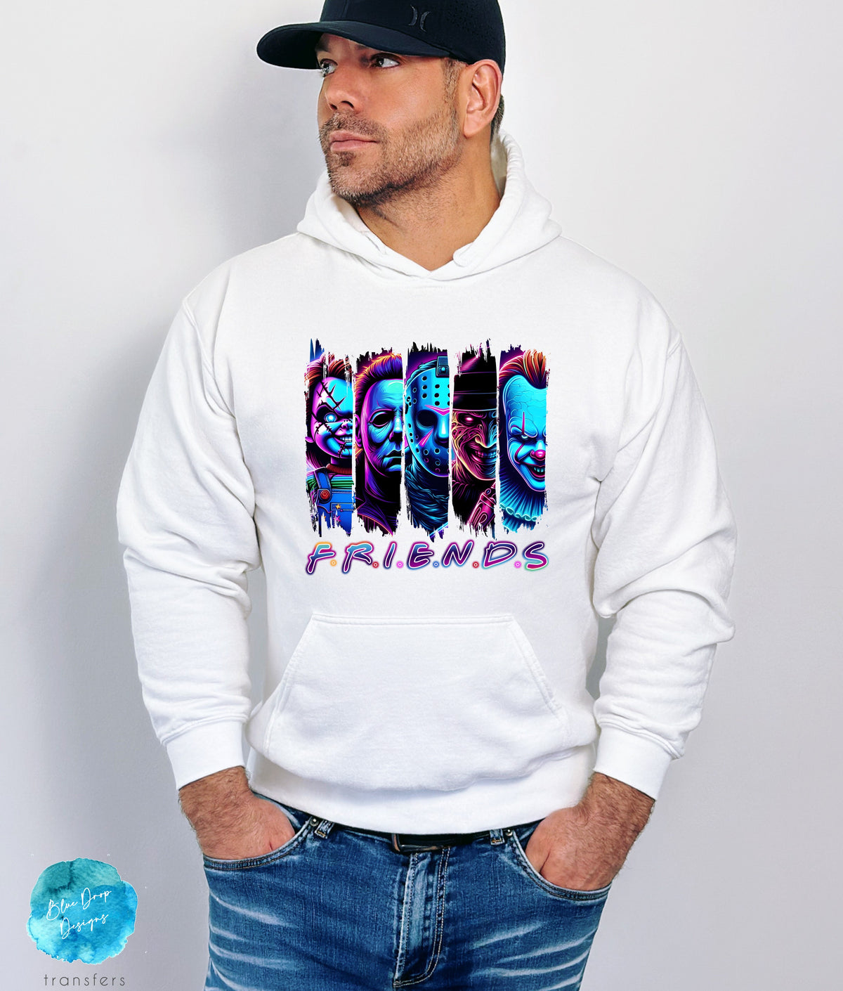 Friends Vibrant Horror Full Color Heat Transfer