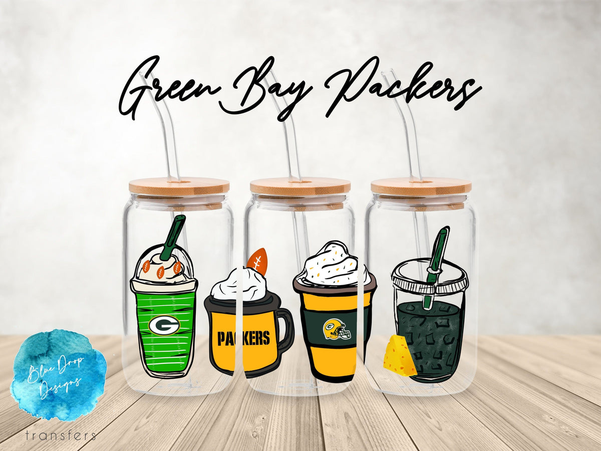 Greenbay Packers UV DTF Cup Wrap – Blue Drop Transfers