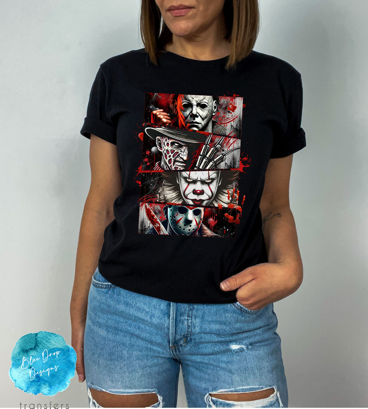 Killer Blocks Full Color Heat Transfer