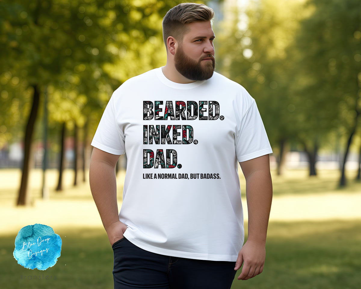 Bearded Dad Full Colour Heat Transfer