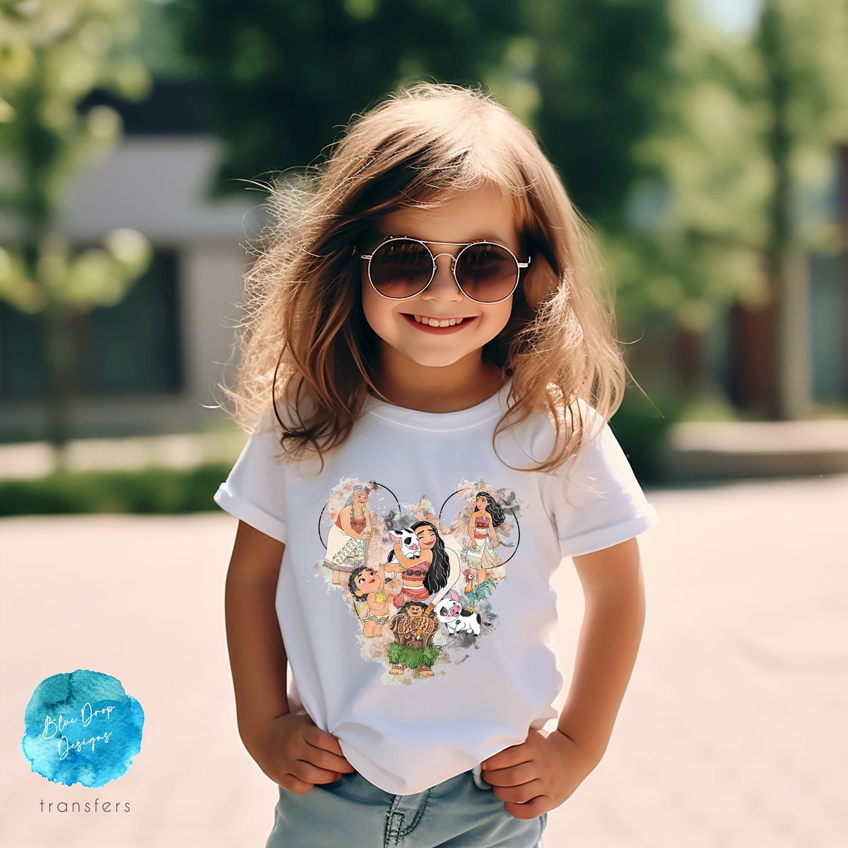 Polynesian Princess Mix Full Color Heat Transfer