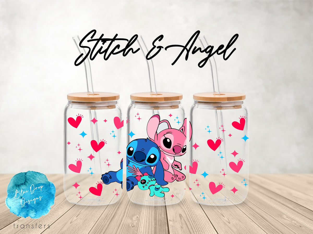 Stitch and Angel Valentine's UV DTF WRAPS – Jessyfashion Transfers & More