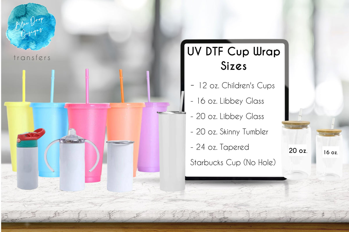 Neon Halloween UV DTF Cup Wrap – Blue Drop Transfers